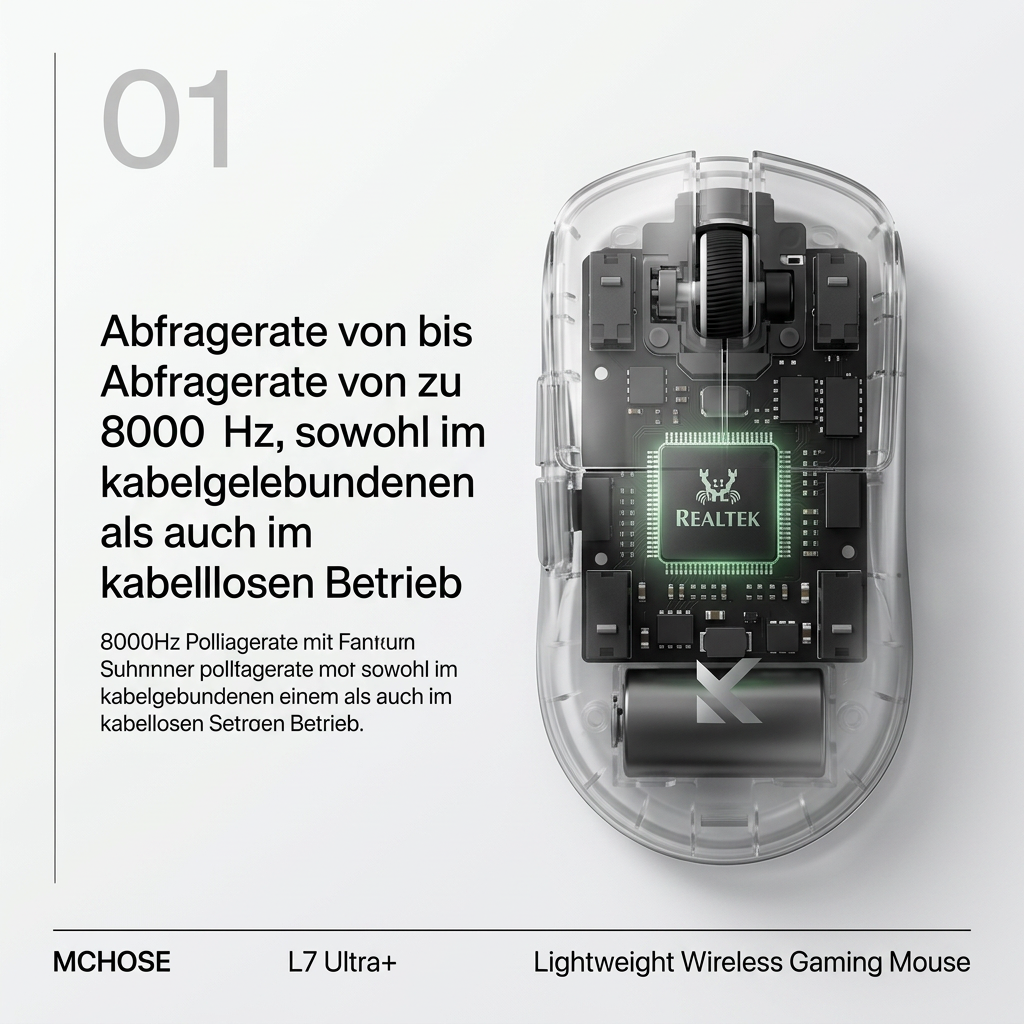 MCHOSE L7 Ultra+ Wireless Gaming Mouse